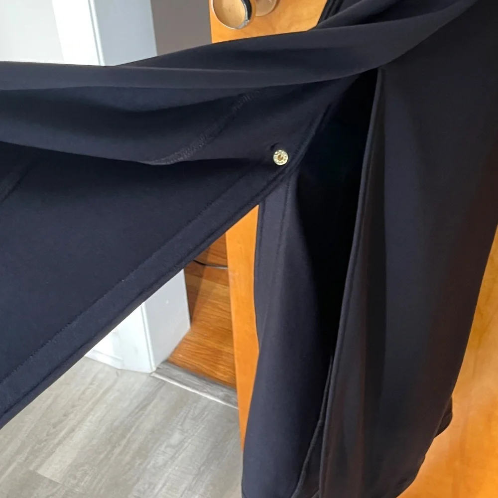 Boston Proper Black Beyond Travel Belted Side Slits Maxi Dress Sz S 6-8 - Picture 12 of 14